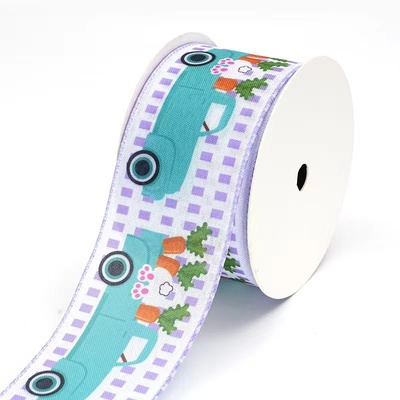 easter ribbon egg Pattern wired ribbon bow(1)