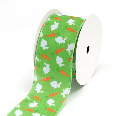 carrot pattern ribbon Easter ribbon festival ribbon wired