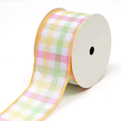 Easter ribbon rainbow ribbon &nbsp;macarons wired ribbon(1)(2)