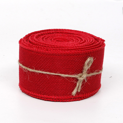 Pure color ribbon Fine jute wired &nbsp;63mm YD-PC013