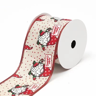 2.5''Christmas wired ribbon Santa ribbon bow YD-CL026