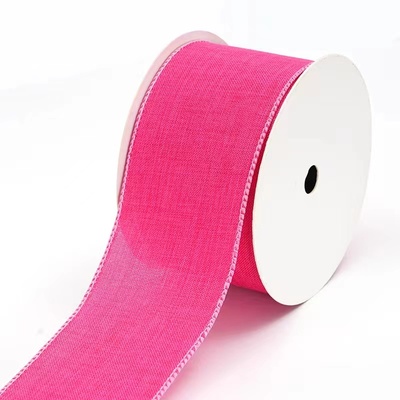 Pure color ribbon Fine jute wired easter ribbon ribbon bow 63mm