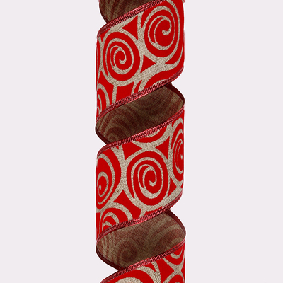 2.5" Harlequin Ribbon Christmas RED Velvet &nbsp;ribbon YD-GZ033