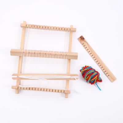 8.2×7.6" Multi-Craft Weaving Loom with Yarn and Cord Handmade Knit SC-KL001