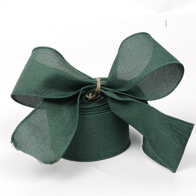 Pure color ribbon Fine jute wired &nbsp;63mm YD-PC014