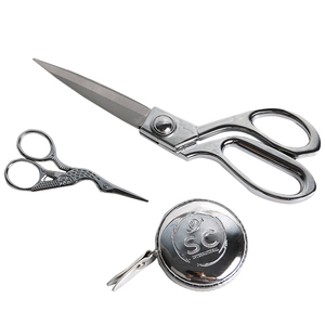 Scissors: Gift Set: Dressmaking (8inch) and Embroidery (3.5inch),measure tape 150mm sliver