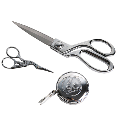 Scissors: Gift Set: Dressmaking (8inch) and Embroidery (3.5inch),measure tape 150mm sliver