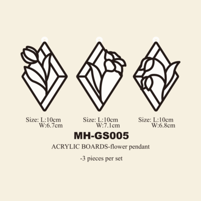 Acrylic glass paint coloring board MH-GS005